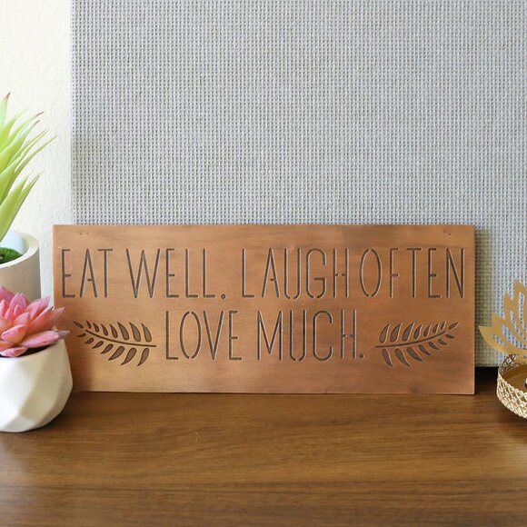 💣5/$10 "Eat Well" Tin Sign - Picture 2 of 4